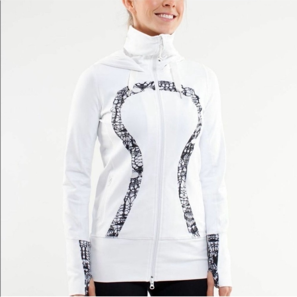 Lululemon White and Black Lace Jacket